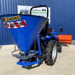 Rear view of new Solis 16 4WD Compact Tractor with Snowplough & Gritter