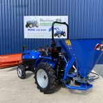 Rear view of new Solis 16 4WD Compact Tractor with Snowplough & Gritter