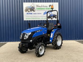 new solis compact tractor front/side view