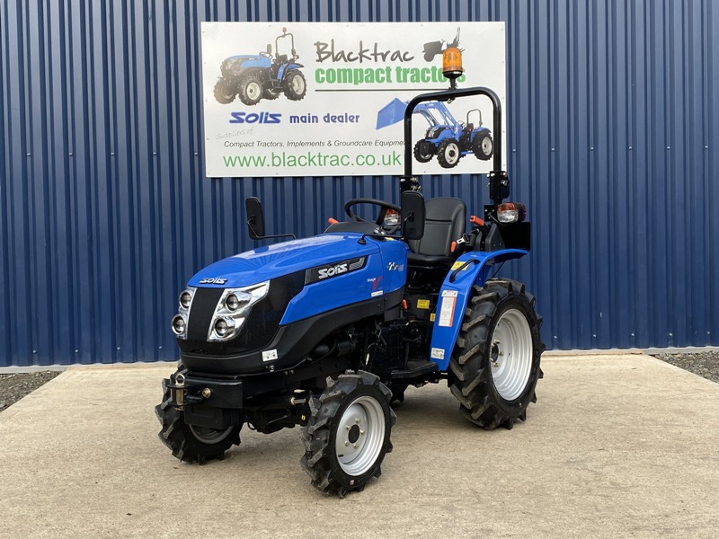 new solis compact tractor front/side view