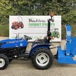 New Solis 20 Compact Tractor with New Maple Machinery 5" PTO Woodchipper (Side view)
