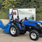 Solis 20 Compact Tractor with New Maple Machinery 5" PTO Woodchipper (side view)