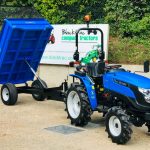 New Solis 20 Compact Tractor with New Oxdale 1.5 Tonne Dropside Tipping Trailer with Extension Mesh Sides