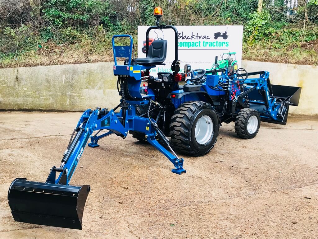 New solis 26 compact tractor with loader 4 1 bucket and backhoe mini