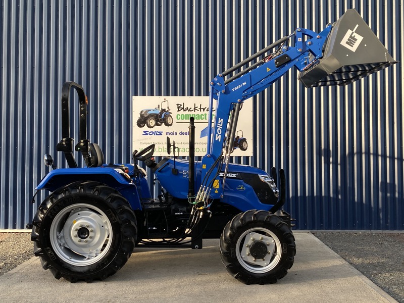 New Solis 50 4WD Compact Tractor with T812/M Loader Blacktrac Compact