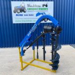 New Post Hole Borer for Compact Tractor with borers shown on display stand