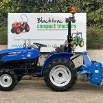 New Solis 20 Compact Tractor with New Maple Machinery Heavy Duty 1.25m Rotovator (side view)