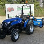 Solis 26 Compact Tractor with New Maple Machinery Heavy Duty 1.45m Hydraulic Offset Flail Mower