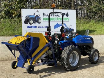 New Solis 20 Compact Tractor with New Rosselli 700R PTO Driven Saw Bench