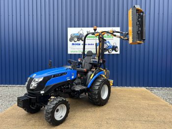 New Solis 26 HST 4WD Compact Tractor with New Femac Flail Hedgecutter