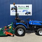 New Solis 26 Hydrostatic Compact Tractor with New Wessex CRX180 6ft Multicut Roller Mower side photo