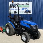 New Solis 26 Hydrostatic Compact Tractor with New Wessex CRX180 6ft Multicut Roller Mower front photo