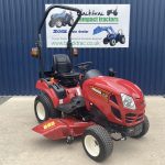 Front view of Shibaura SX26 Compact Tractor with mid mount deck