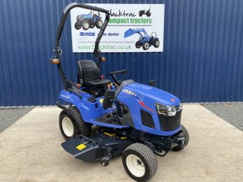 Front view of Iseki TXGS24 Compact Tractor with 54" Mid Mower Deck
