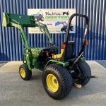 Rear view of John Deere 4100 Compact Tractor with Loader