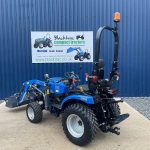 Rear view of Solis 26S (Shuttle) 4WD Compact Tractor with Loader & Hydraulic Grab Bucket