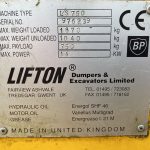 Serial plate of Lifton LS750 High Tip Dumper