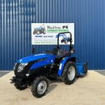 Front view of Solis 16 Compact Tractor with Maple Machinery 105m Heavy Duty Flail Mower