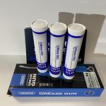 Draper grease gun with three grease cartridges