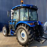 Rear view of Solis 50 4WD Tractor with Cab on Agricultural Tyres