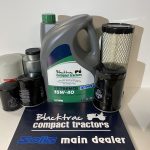 Photo showing the Solis Service Filter Kit including oil and filters