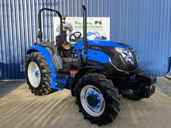 Front view of Solis 50 4WD Compact Tractor on Agricultural Tyres