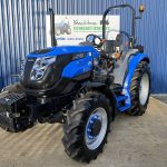 Front view of Solis 50 4WD Compact Tractor on Agricultural Tyres
