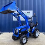 Front view of Solis 26M Compact Tractor with Loader & Bucket