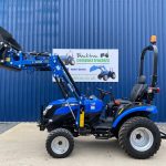 Side view of Solis 26HST Compact Tractor with 4:1 Bucket