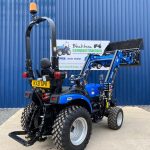 Rear view of Solis 26HST Compact Tractor with 4:1 Bucket