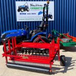 Sports pitch package showing Solis 26HST Compact Tractor with New Wessex CMT180 Finishing Mower and New SCH Combination Sports Pitch Turf Groomer