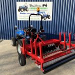 New SCH Combination Sports Pitch Turf Groomer shown on the rear of Solis 26 Compact Tractor