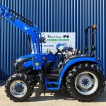 Side view of Solis 50 4WD Compact Tractor with Solis 5500V Loader