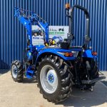 Rear view of Solis 50 4WD Compact Tractor with Solis 5500V Loader