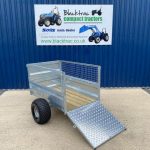 Rear view of New Beaconsfield General Purpose Trailer with Extension Mesh Sides with tail gate down