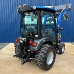 Rear view of Solis 26HST Compact Tractor with Cab, Loader & Bucket