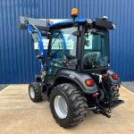 Rear view of Solis 26HST Compact Tractor with Cab, Loader & Bucket