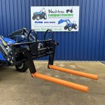 Side view of new Quicke Bale Roller / Handler on Euro Brackets