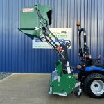 Side view of Major MJ29-153 High Tip Flail Collector extended