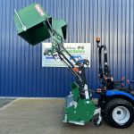 Side view of Major MJ29-153 High Tip Flail Collector extended