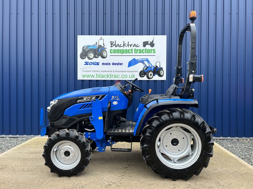 Side view of new Solis 40 Shuttle 4WD Compact Tractor