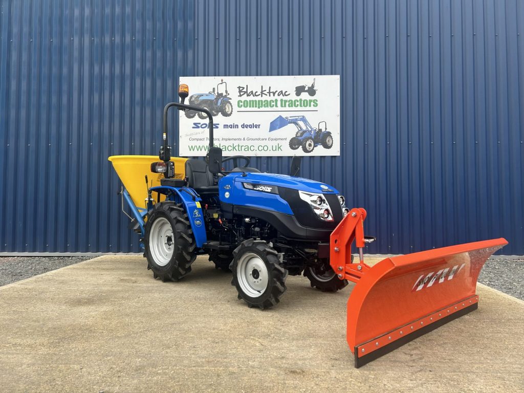 Solis 20 fitted with Salt spreader