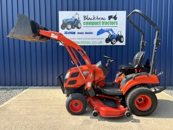 Kioti CS2610 HST 4WD Compact Tractor with Front Loader & Mid Mount Mower Deck